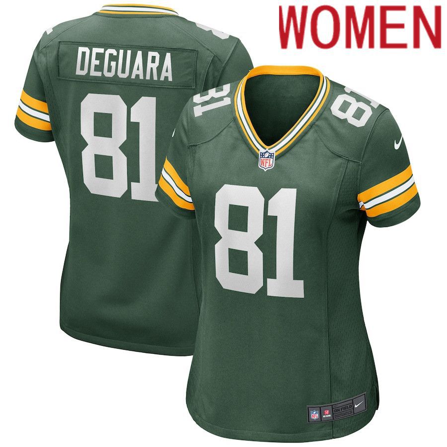 Women Green Bay Packers #81 Josiah Deguara Nike Green Game NFL Jersey